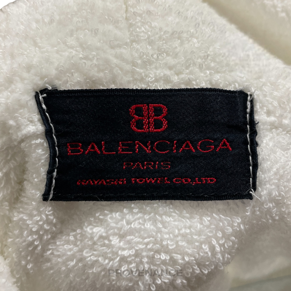 🔴 Balenciaga BB Robe - White French Terry - Picture 6 of 6